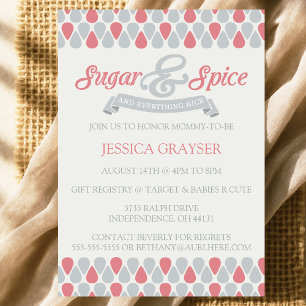SWEET Sugar and Spice Baby Shower Invitation