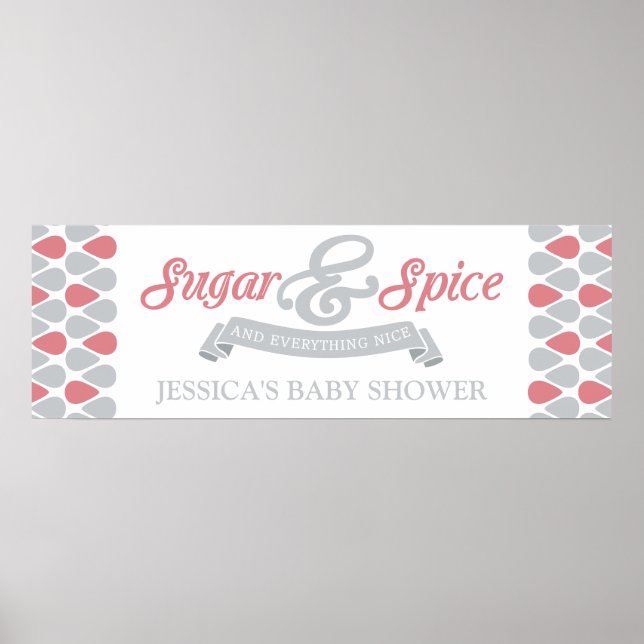 SWEET Sugar and Spice Baby Shower Poster (Front)