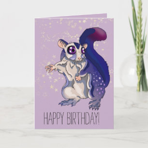 Sweet Sugar Glider Baby Sixteenth B-day Card