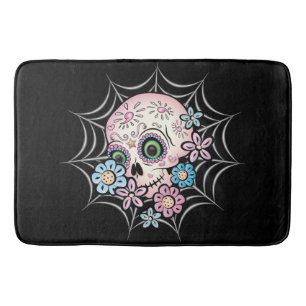 Sweet Sugar Skull Bath Mat