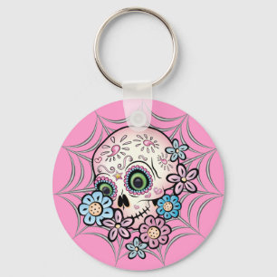 Sweet Sugar Skull Key Ring