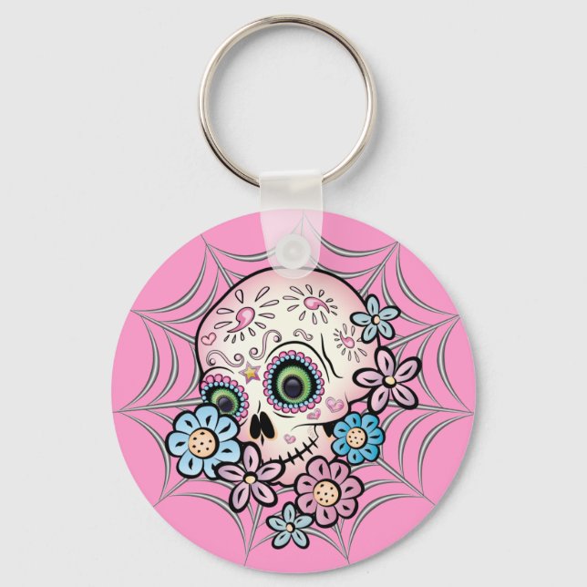 Sweet Sugar Skull Key Ring (Front)