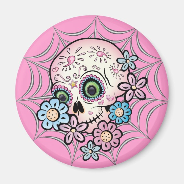 Sweet Sugar Skull Magnet (Front)
