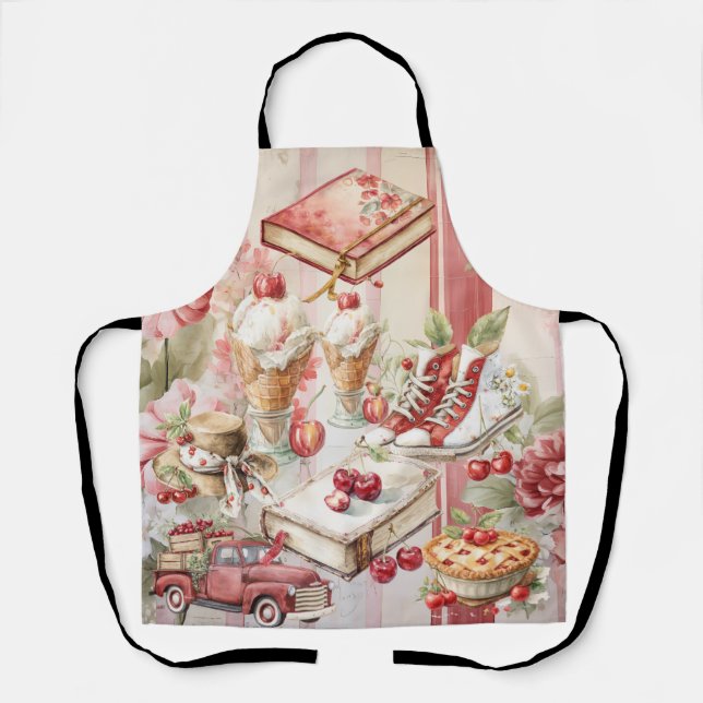 Sweet Summer Cherries Apron (Front)