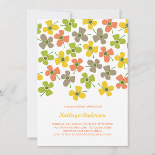 Sweet Summer Daisies Chic Fun Bridal Shower Party Invitation