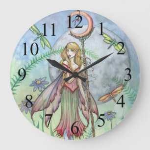 Sweet Summer Flower Fairy Wall Clock