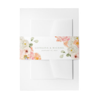 Sweet Summer Garden Wedding Invitation Belly Band
