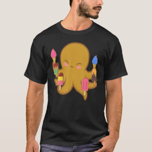 Sweet Summer Ice Cream Watermelon Octopus Popsicle T-Shirt