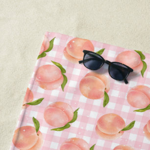 Sweet Summer Peach Pattern Beach Towel