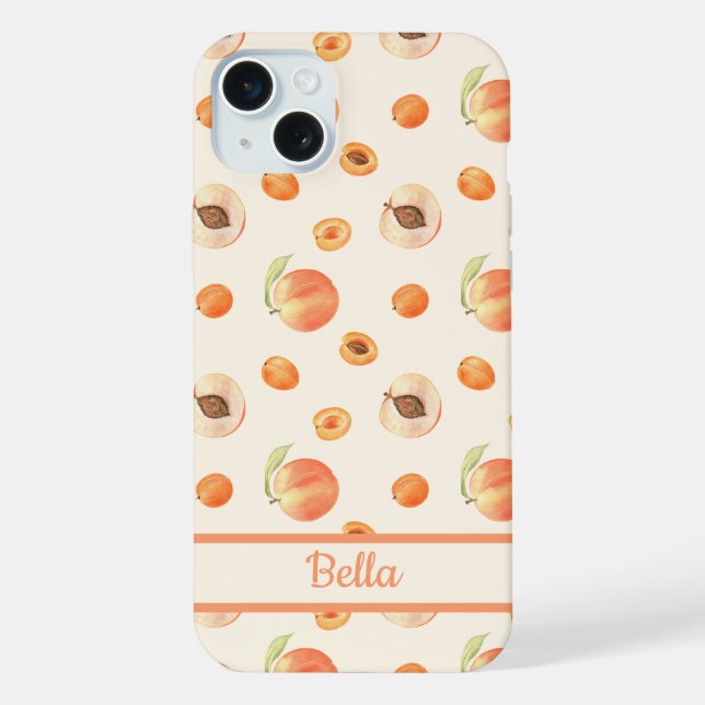Sweet Summer Peach Pattern iPhone Case (Back)
