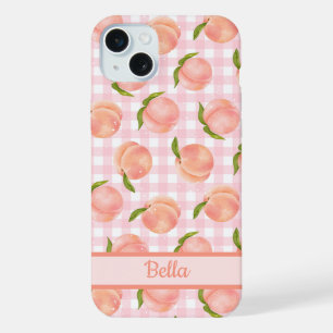 Sweet Summer Peach Pattern iPhone 15 Plus Case