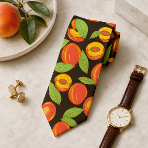 Sweet Summer Peach Pattern Large Tie