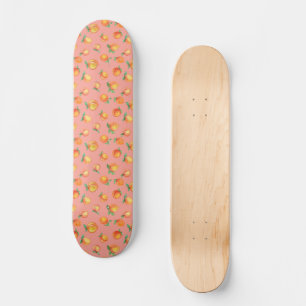 Sweet Summer Peach Pattern Skateboard