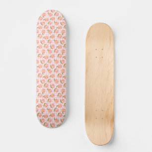 Sweet Summer Peach Pattern Skateboard