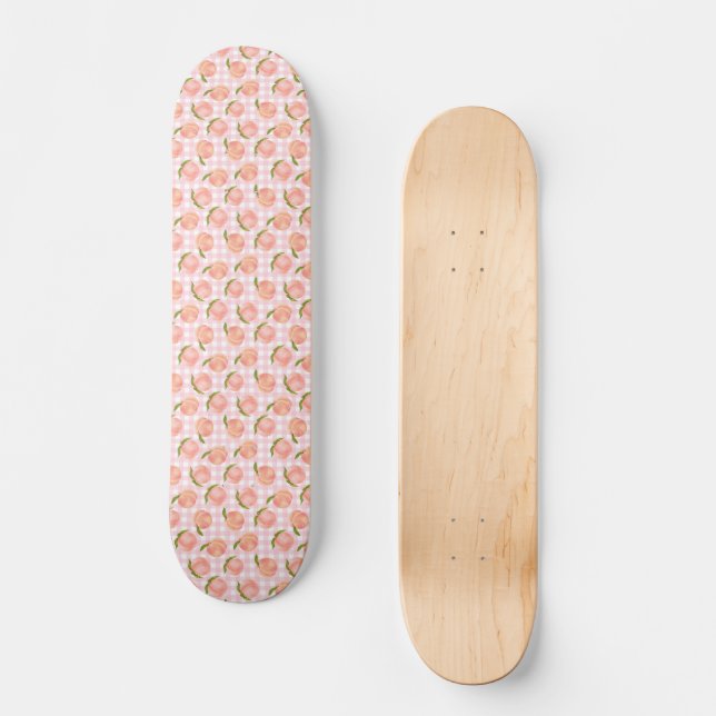 Sweet Summer Peach Pattern Skateboard (Front)