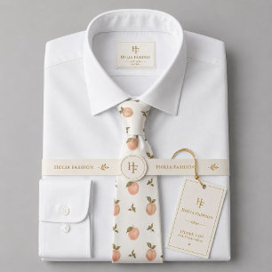 Sweet Summer Peach Pattern Tie