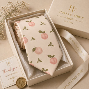 Sweet Summer Peach Pattern Tie