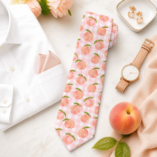 Sweet Summer Peach Pattern Tie