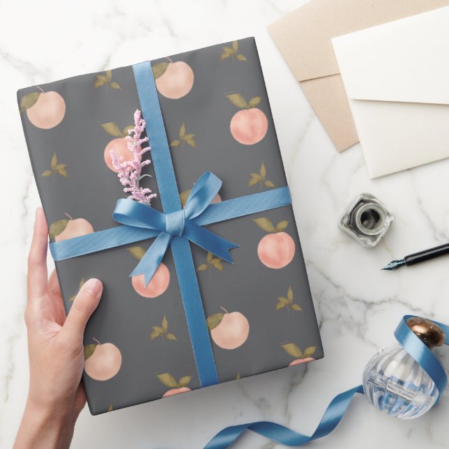 Sweet Summer Peach Pattern Wrapping Paper (Gifting)