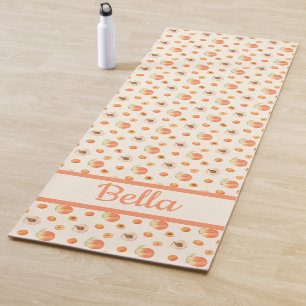 Sweet Summer Peach Pattern Yoga Mat