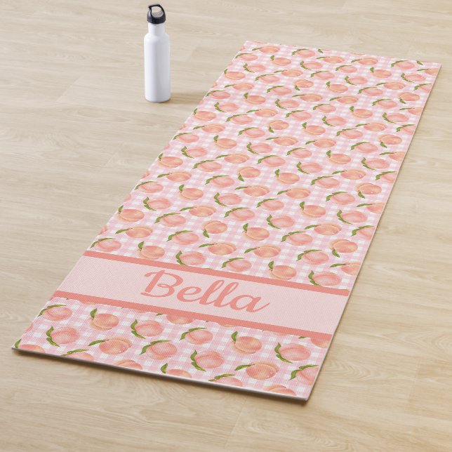 Sweet Summer Peach Pattern Yoga Mat (In Situ)