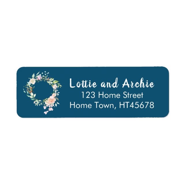 Sweet Summer Rose Garland Return Address (Front)