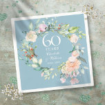 Sweet Summer Roses Garland 60th / 75th Anniversary Napkin<br><div class="desc">Featuring a delicate watercolour floral greenery garland,  this chic botanical 60th / 75th wedding anniversary napkin can be personalised with your special diamond or platinum anniversary information in elegant text. Designed by Thisisnotme©</div>