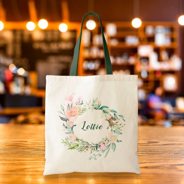 Sweet Summer Roses Garland Personalised Tote Bag (Creator Uploaded)