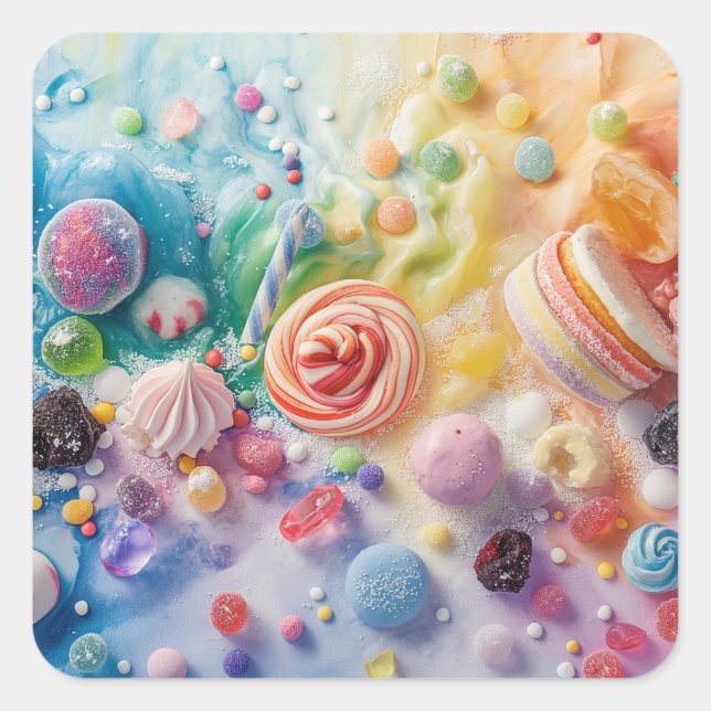Sweet Summer Square Sticker (Front)