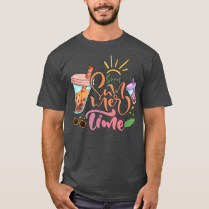 Sweet Summer Time Bubble Tea Lovers Summer Vacatio T-Shirt
