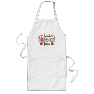 Sweet Summer Time Colourful Watermelon Slice Long Apron