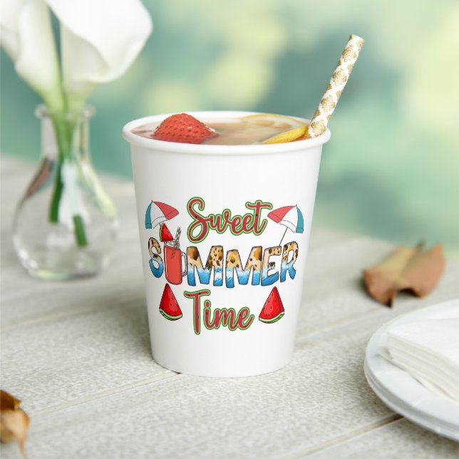 Sweet Summer Time | Colourful Watermelon Slice Paper Cups (Insitu)