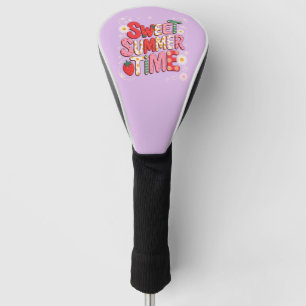Sweet Summer Time Coquette Strawberry Retro Beach  Golf Head Cover
