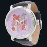 Sweet Summer Time Coquette Strawberry Retro Beach  Watch<br><div class="desc">Sweet Summer Time Coquette Strawberry Retro Beach</div>