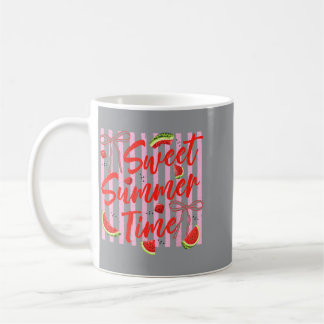 Sweet Summer Time Cute Watermelon Beach Vibes Coffee Mug