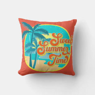 Sweet Summer Time Home Decor Throw Pillow