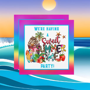sweet summer time party invitation