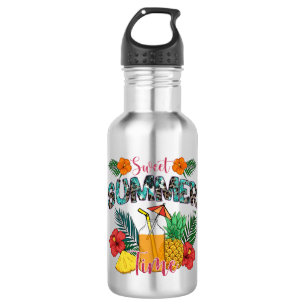 Sweet Summer Time   Tropical Fruits & Floral 532 Ml Water Bottle