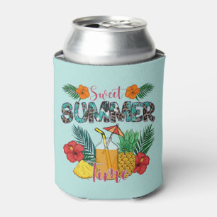Sweet Summer Time   Tropical Fruits & Floral Can Cooler