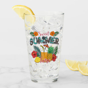 Sweet Summer Time   Tropical Fruits & Floral Glass