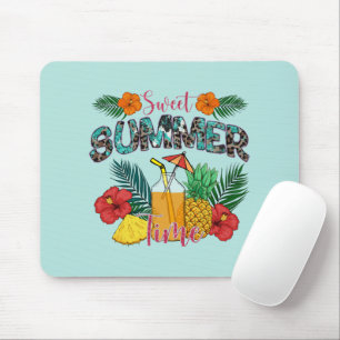 Sweet Summer Time Tropical Fruits & Floral Mouse Mat
