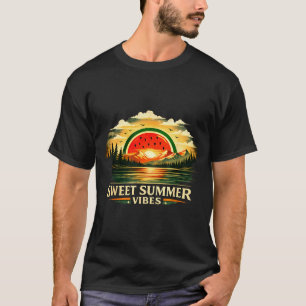 Sweet summer vibes watermelon sunset nature lover T-Shirt
