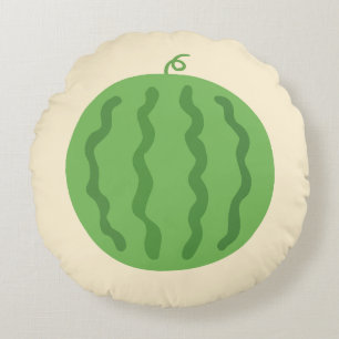 Sweet Summer Watermelon Double-Sided Round Pillow