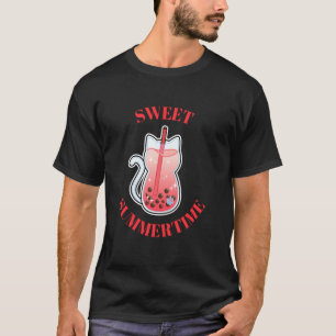Sweet Summertime Watermelon Cat Summer Vacation T-Shirt