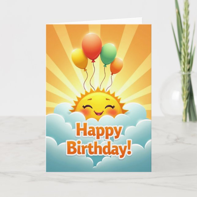 Sweet Sun Birthday Card (Front)