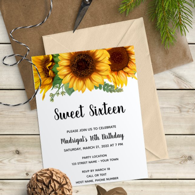 Sweet Sunflower Birthday Invitation (Creator Uploaded)