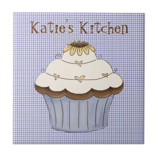 Sweet Sunflower Cupcake Tile (Front)