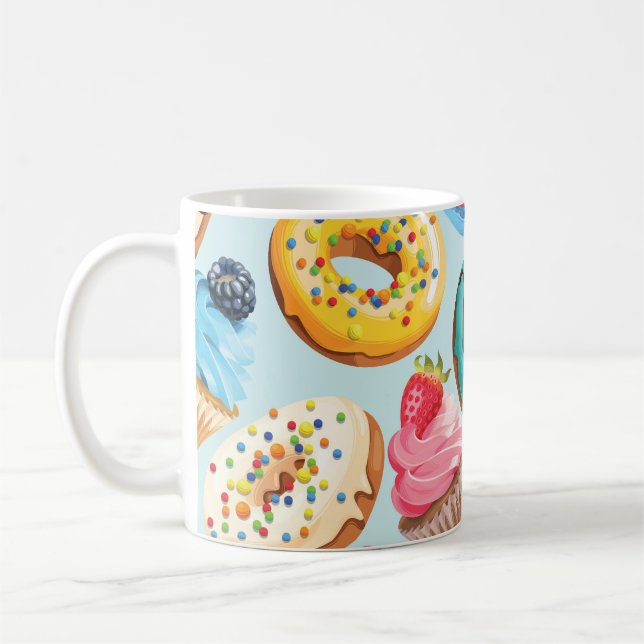 Sweet Sweets: Pattern of Delight. Coffee Mug (Left)