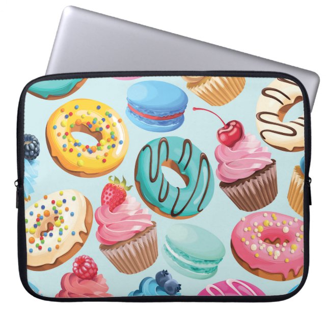 Sweet Sweets: Pattern of Delight. Laptop Sleeve (Front)