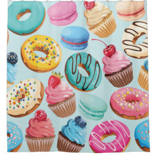 Sweet Sweets: Pattern of Delight. Shower Curtain